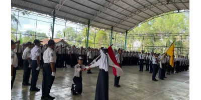 PELANTIKAN PENGURUS OSIS BARU SMP NEGERI 2 RAWALO MASA BAKTI 2026–2027, SIAP MENJADI GENERASI PEMI